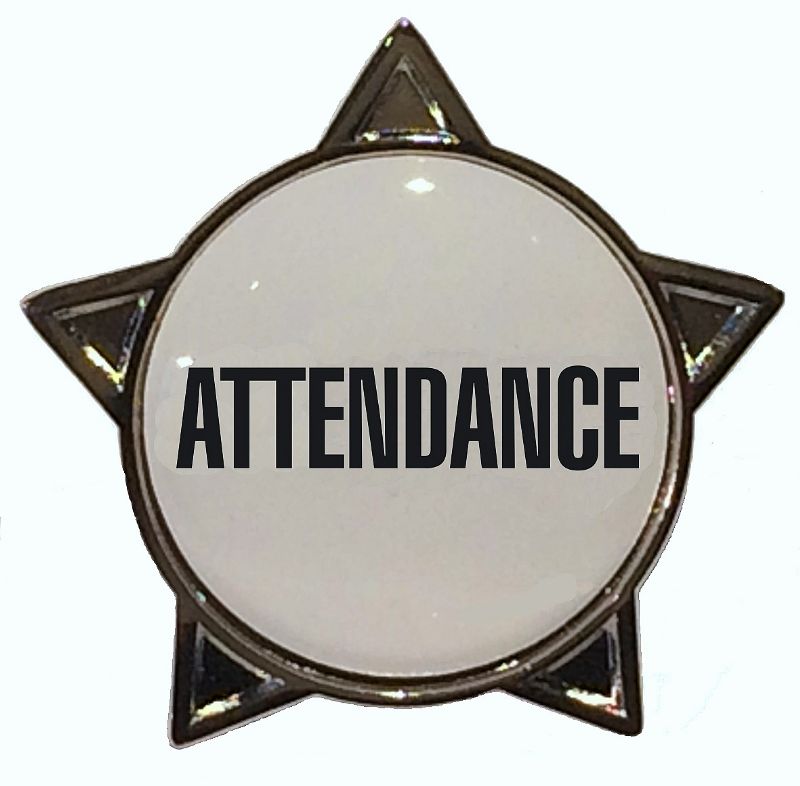 ATTENDANCE titled star badge